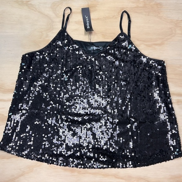 Allegra K Women's Sequin Spaghetti Strap Crop Camisole Tank Tops Size XL - Picture 7 of 11